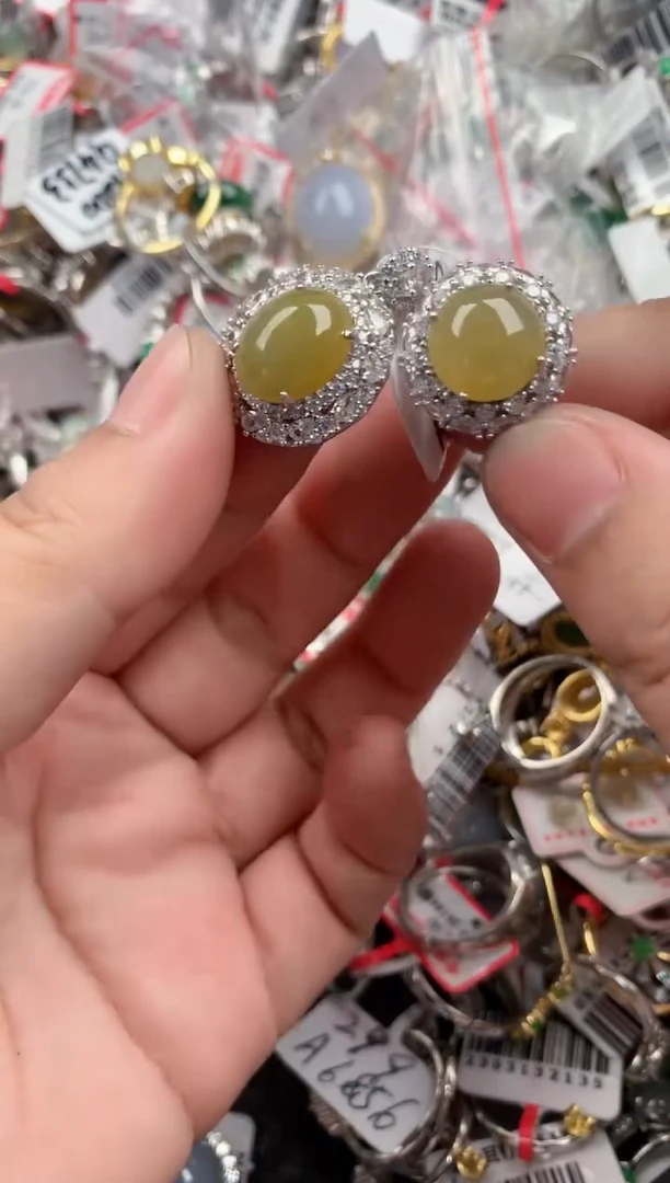 银S925镶嵌戒指翡翠777   4