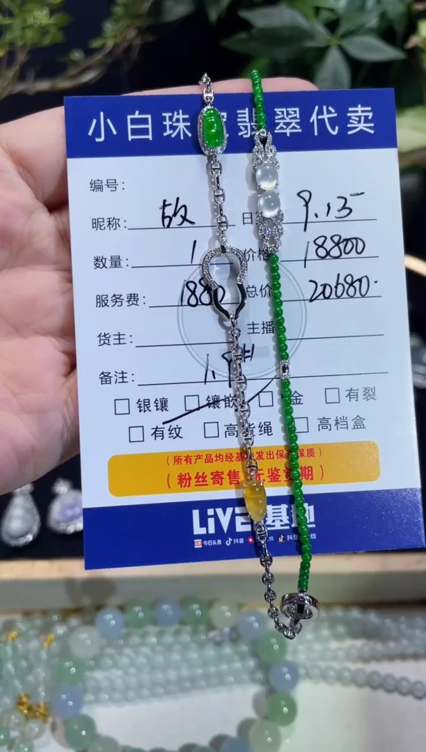 套链18K金镶嵌翡翠故***✨套链