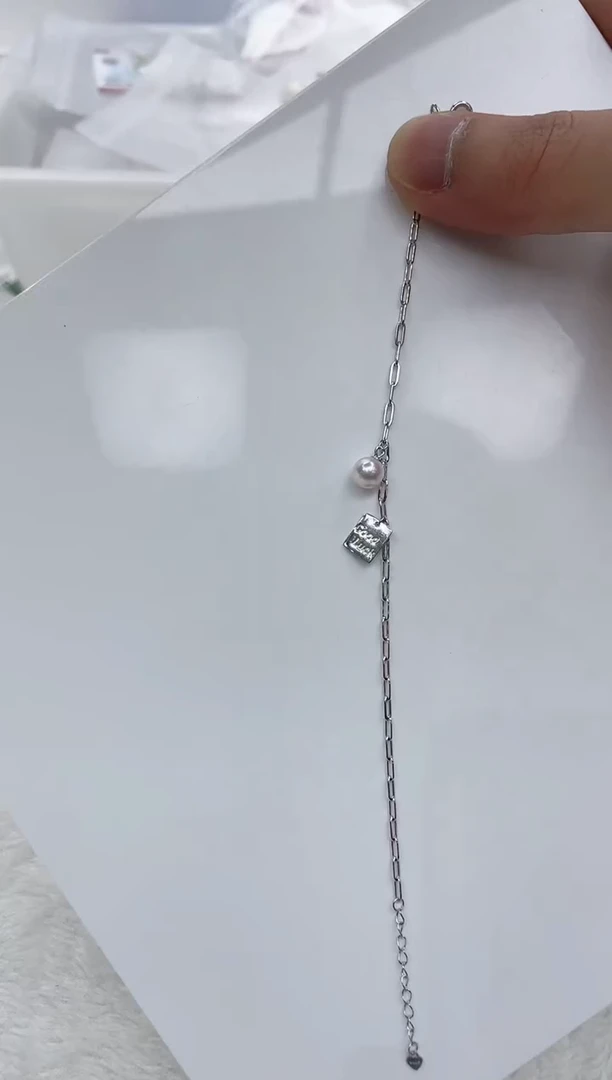 【闪购商品】海水珍珠手链银S925镶嵌海水珍珠手链