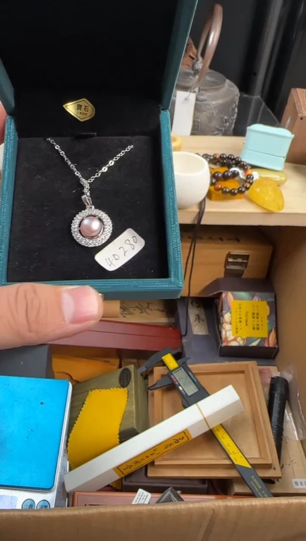 海水珍珠摆件银S925镶嵌粉丝专属链接专场