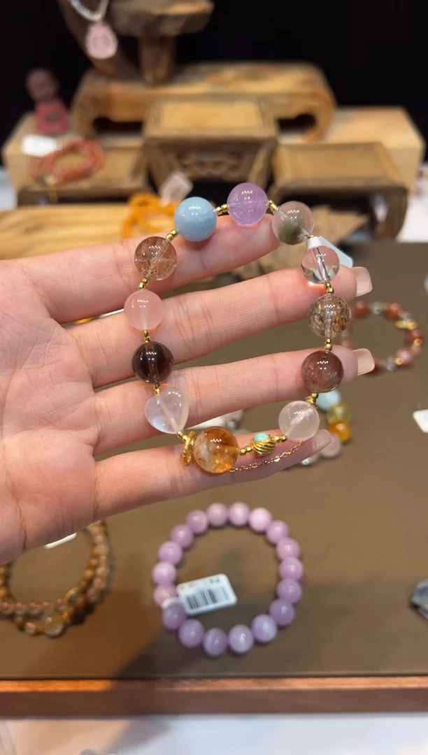 银S925镶嵌手链水晶手饰@@F5187