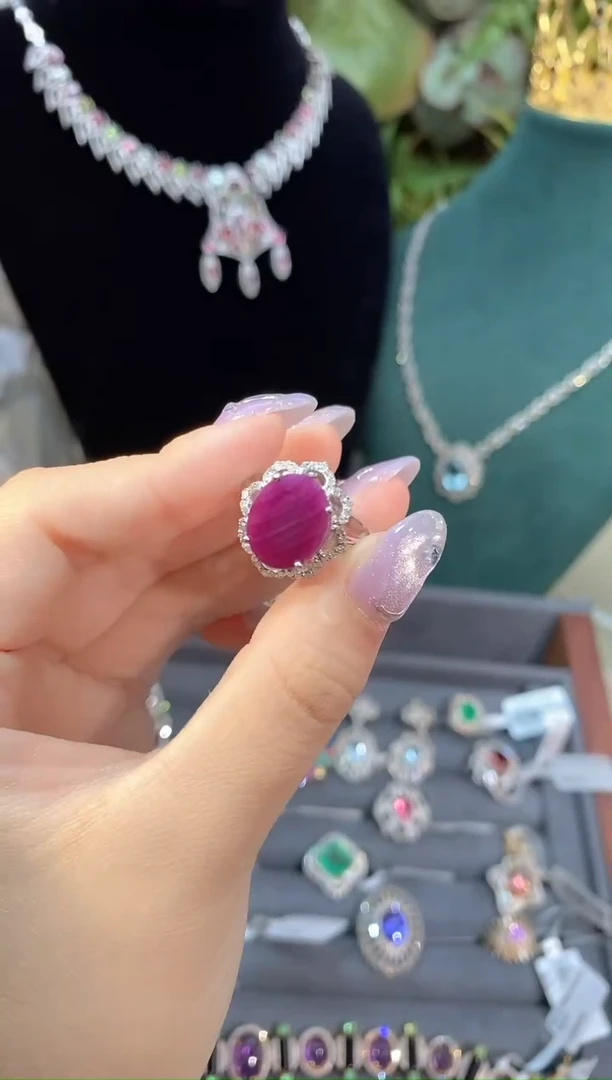 未镶嵌戒指红宝石天然红宝石戒指