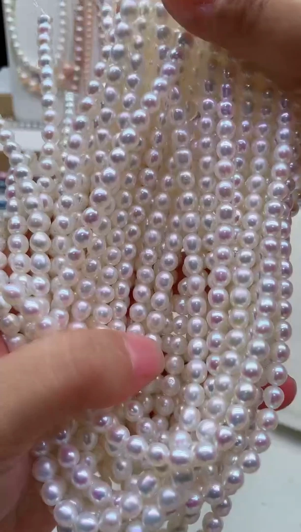 淡水珍珠合金项链多样性发其一，非无暇