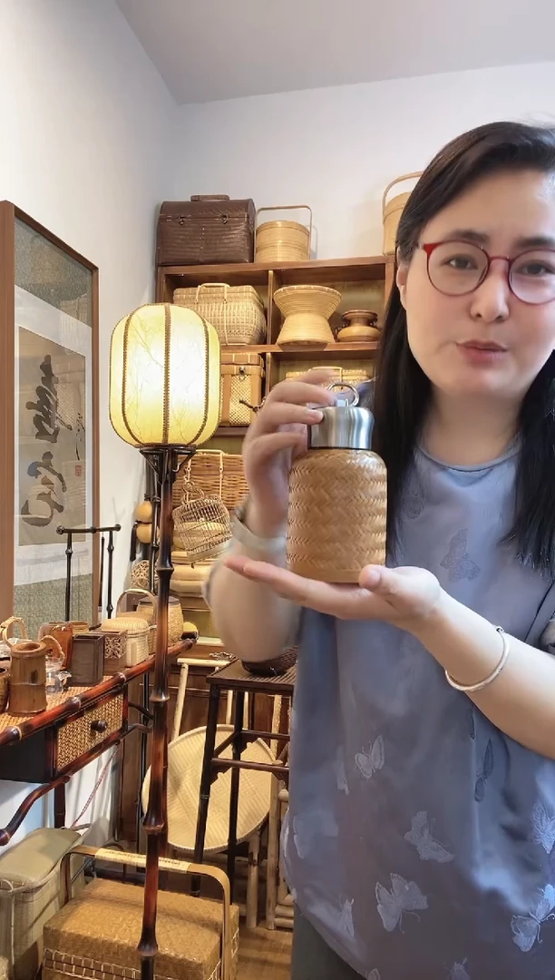 【闪购商品】手工竹编保温杯280毫升