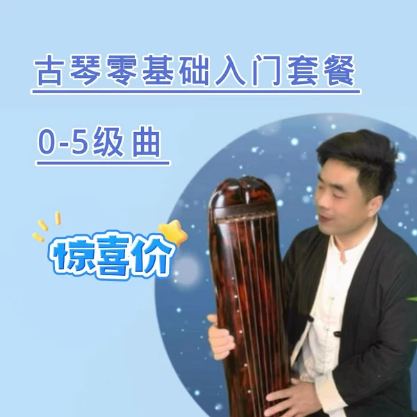 古琴从零基础入门至5级曲学习套餐马同强老师线上视频课程
