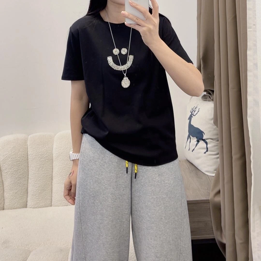 笑脸重工短袖T恤女夏季新款设计感小众显瘦百搭上衣DYY2678