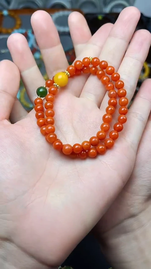 未镶嵌手串南红玛瑙多圈手串 06