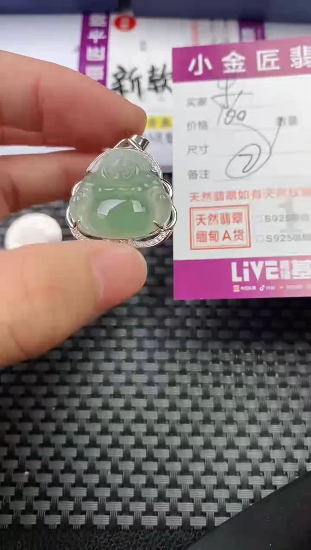 翡翠银S925镶嵌颈饰·