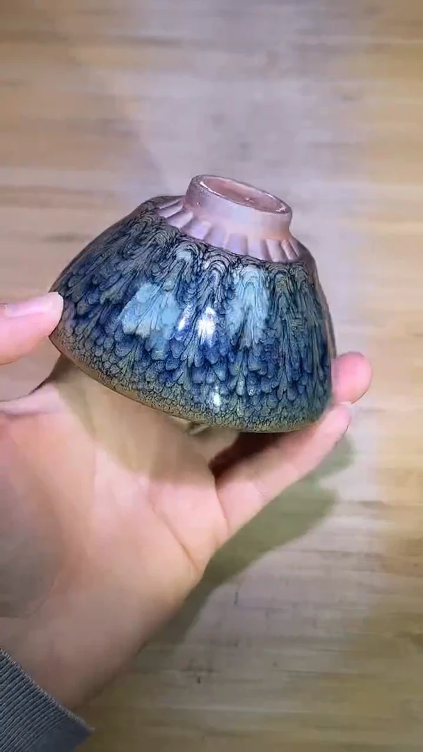 茶盏茶盏888888888888葵口蓝鹧鸪