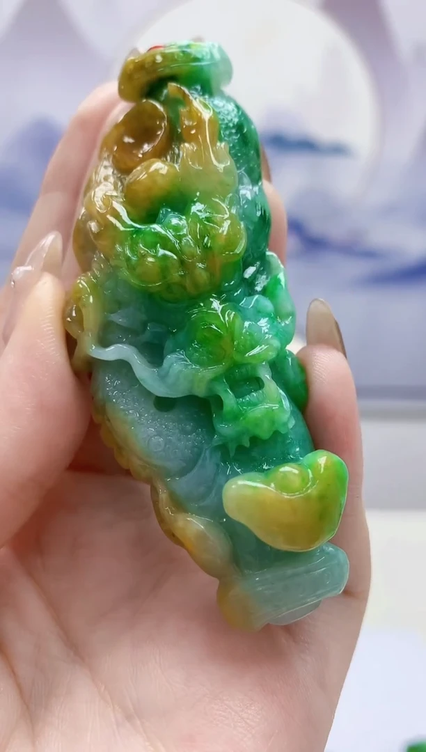 定制翡翠未镶嵌4852jw-毛货挂件赠珠链179