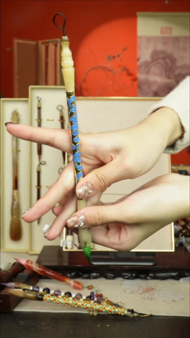 133号闪孤品高货毛笔链接 清水试笔 蘸墨不退