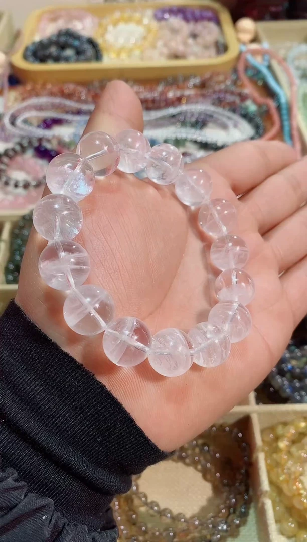 【闪购商品】水晶手链未镶嵌白幽灵14M+（多样性发其一)