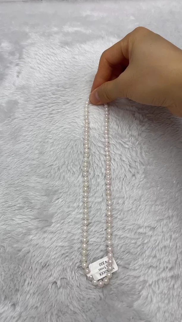 项链银S925镶嵌海水珍珠AK5-5.5mm