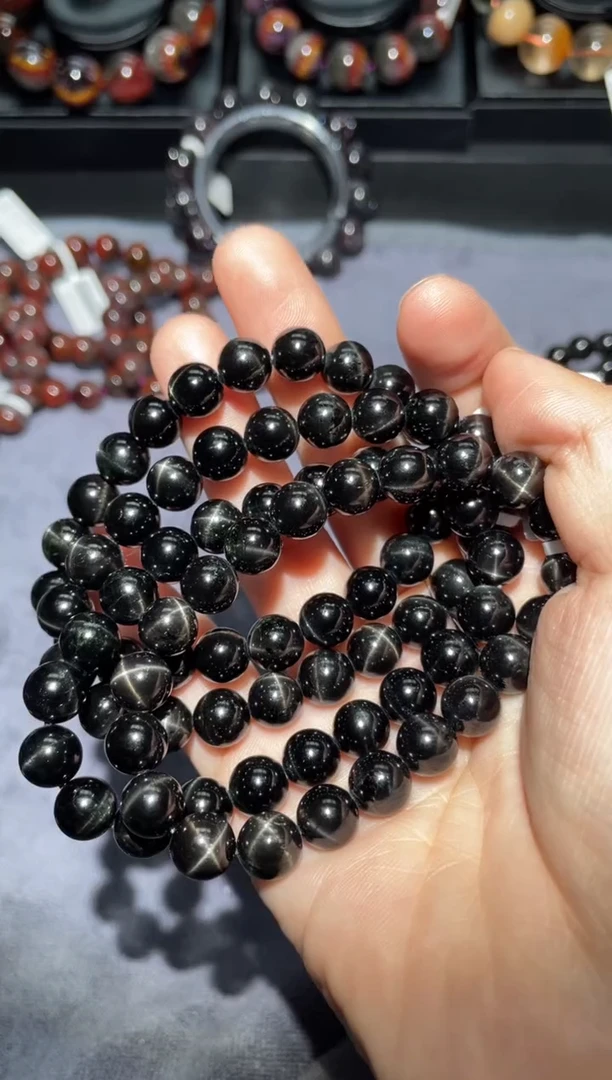 【闪购商品】辉石手链未镶嵌透辉石单圈9mm多样性发其一