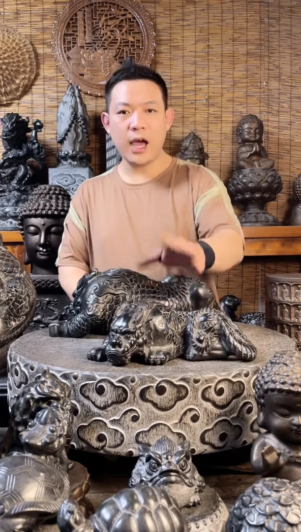 石材30趴吸水兽天然青石雕刻