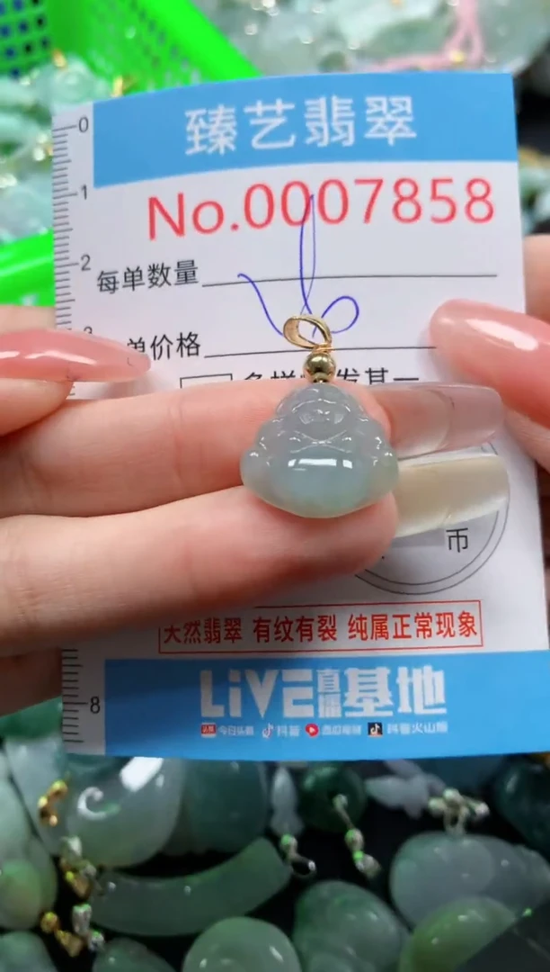 翡翠未镶嵌吊坠(不含链)7858