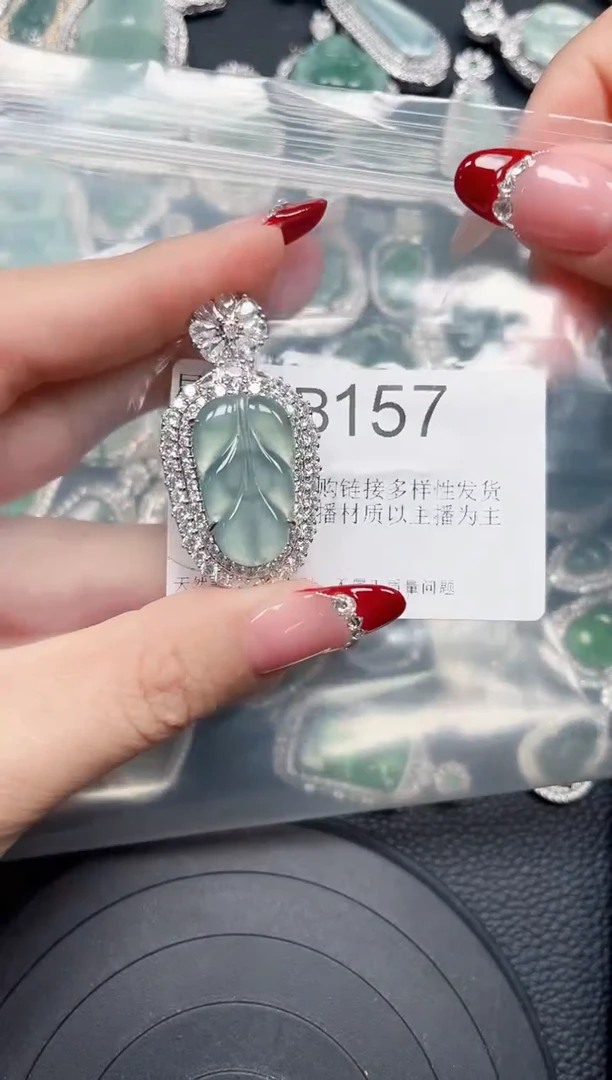 【闪购商品】翡翠颈饰未镶嵌赠皮绳157