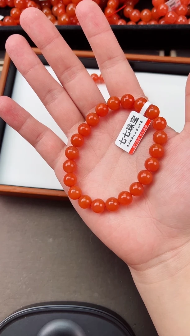 【闪购商品】南红玛瑙手串未镶嵌保山滴水洞亮光高品手串9+