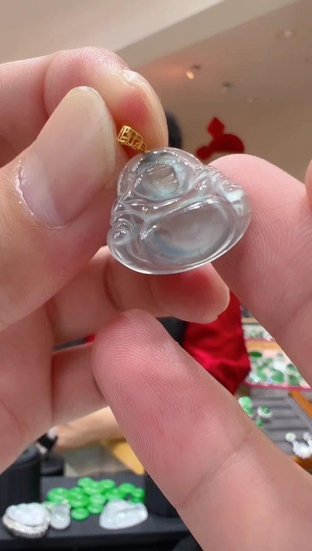 【闪购商品】翡翠吊坠(不含链)18K金镶嵌