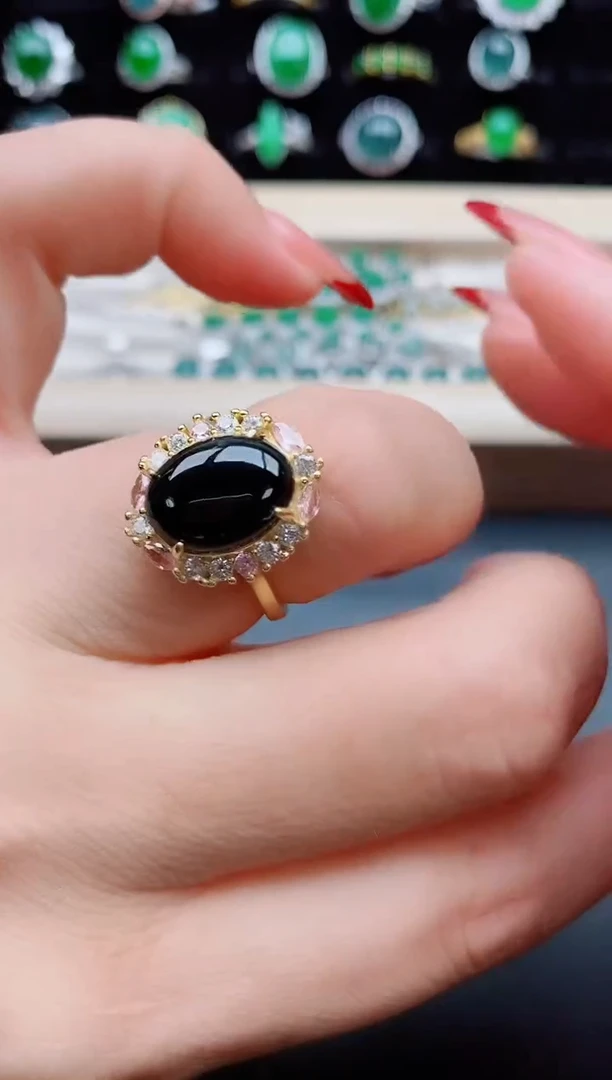 【闪购商品】翡翠戒指银S925镶嵌321321