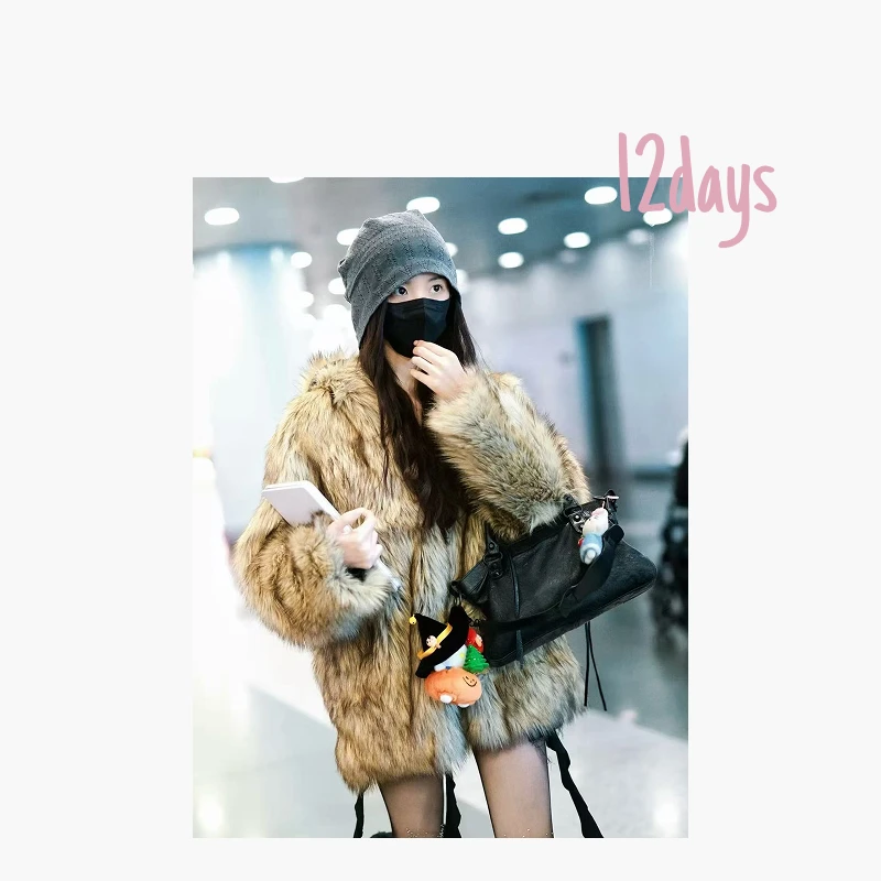 人造皮草 12days | 元英超越baby同款YY两面穿外套正确版 | 25198