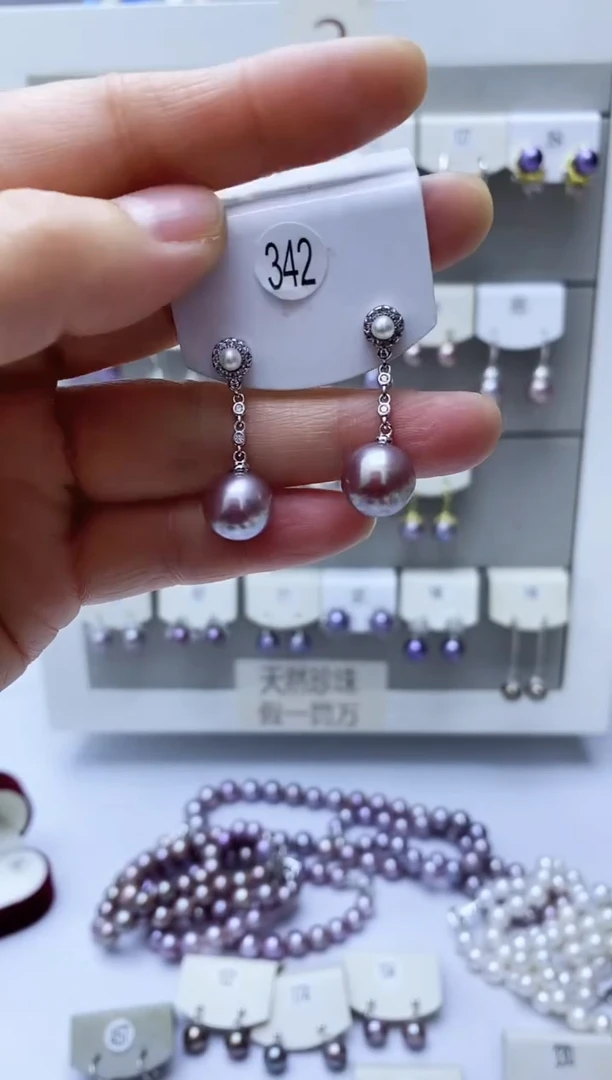 【闪购商品】淡水珍珠耳饰银S925镶嵌342