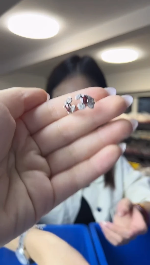 银S925镶嵌戒指石榴石（多样性发一件）