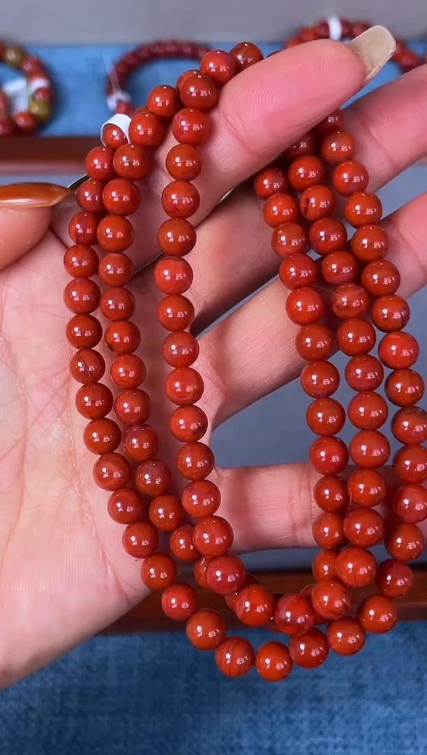 未镶嵌手串南红玛瑙N06凉山瓦西料纯正柿子多圈