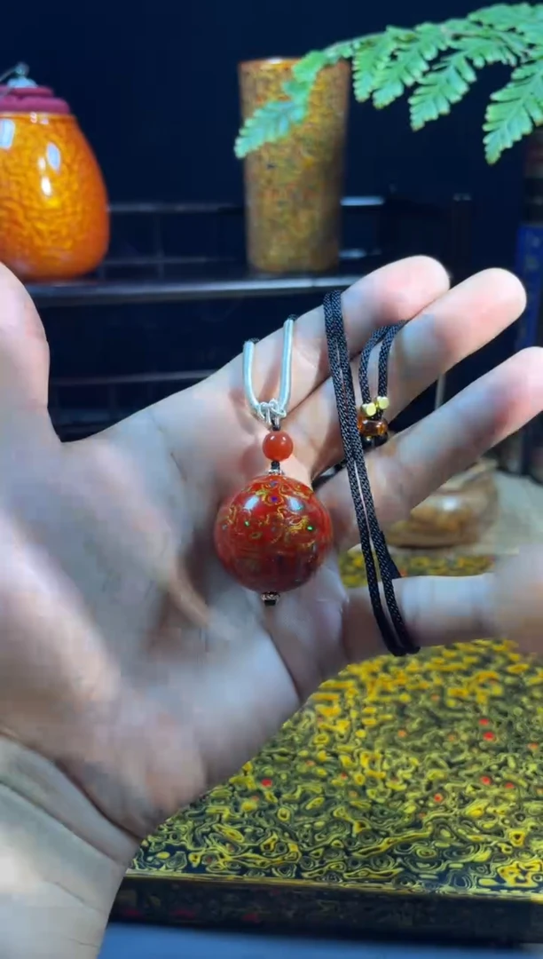 黄花梨/降香黄檀其他犀皮大漆单珠3.0