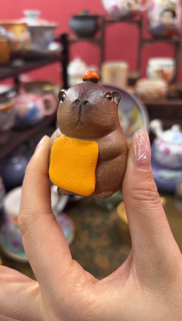 【闪购商品】紫砂卡皮巴拉茶宠摆件