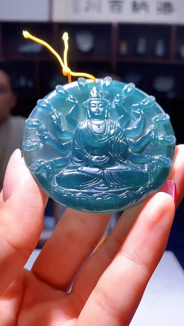 【闪购商品】定制翡翠未镶嵌1080hm-毛货挂件48