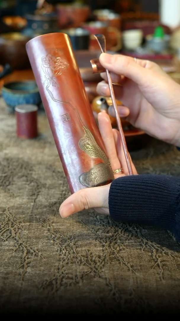 【闪购商品】融银茶则三件套紫铜