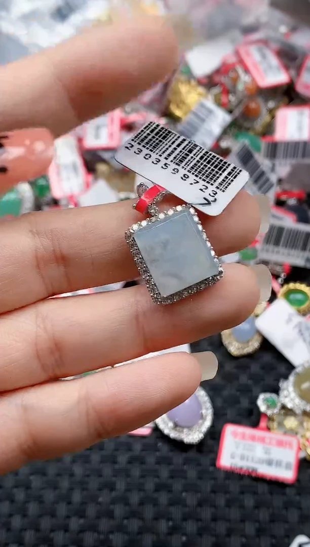 银S925镶嵌戒指翡翠天然A货缅甸翡翠