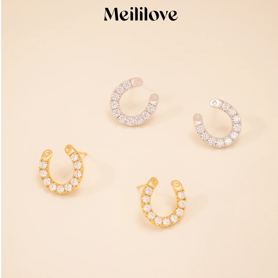 meililove/莓拉 纯铜耳饰 马蹄形耳环-气质设计感配饰MN11