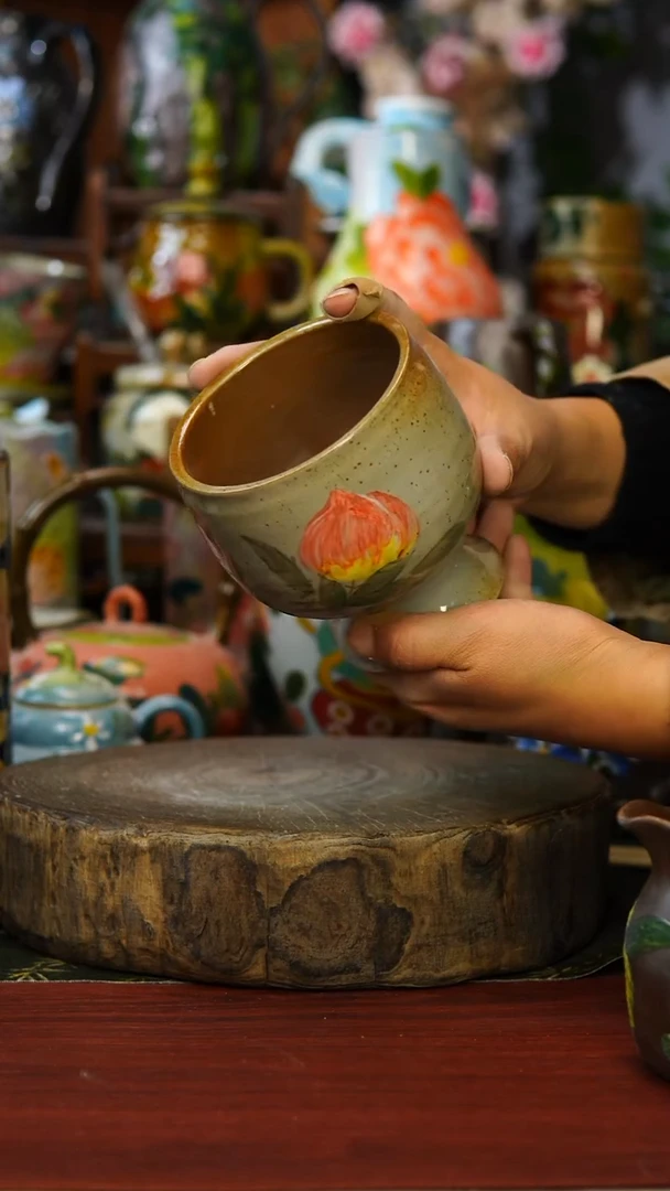 花瓶/杯子/碗129号微瑕景德镇手工手绘釉下彩·