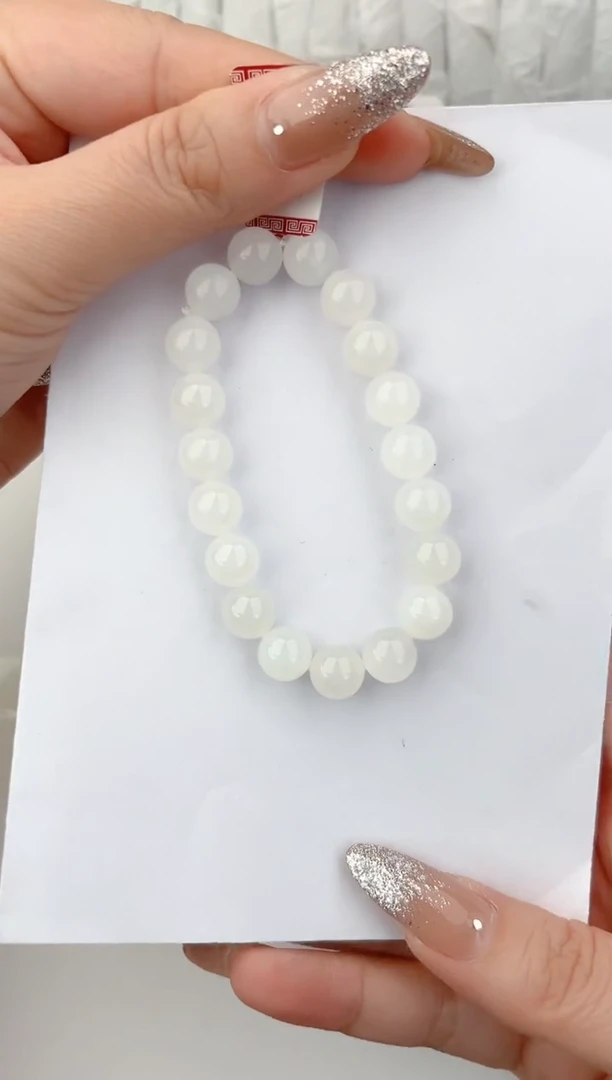 未镶嵌手链和田玉1颜色微差无瑕疵