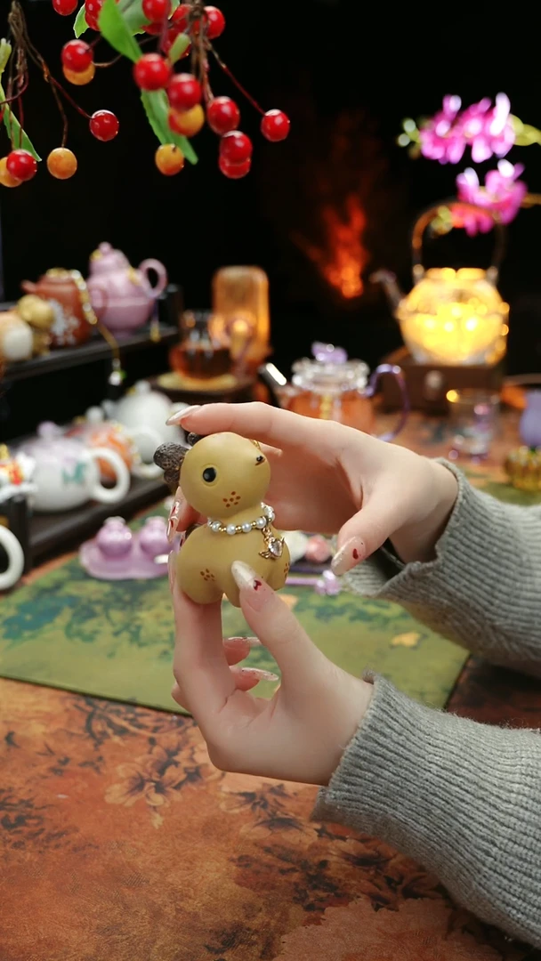 【闪购商品】一鹿有你紫砂茶宠摆件+链子