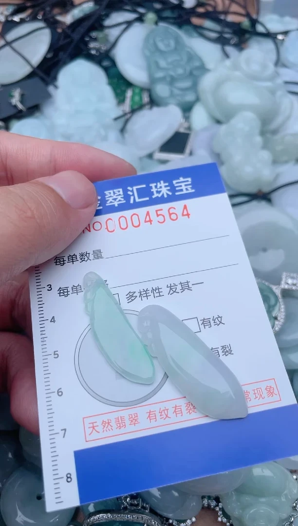 翡翠未镶嵌颈饰4564