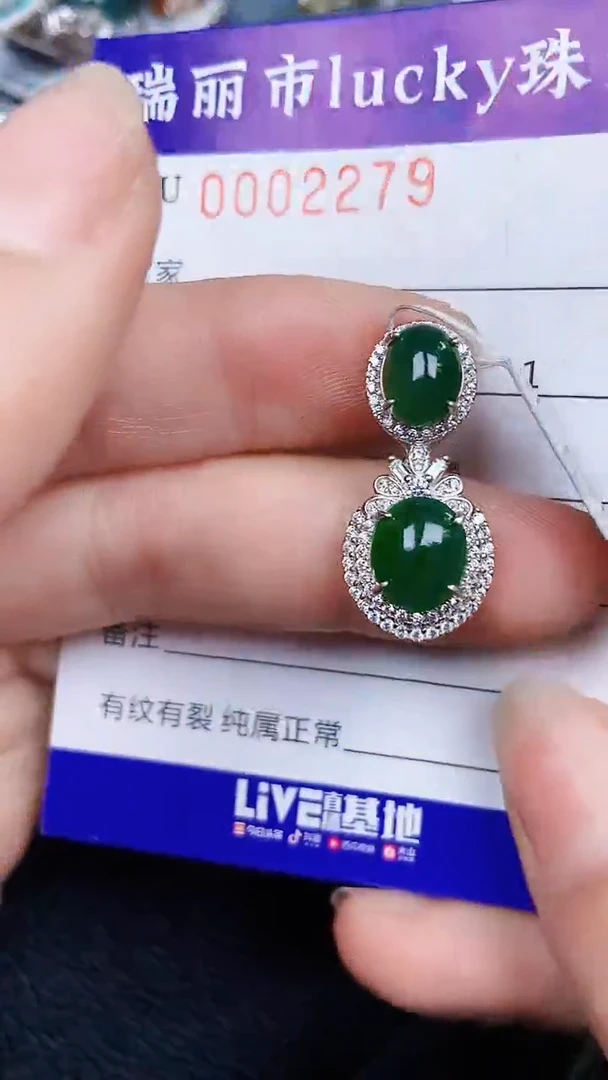 颈饰银S925镶嵌翡翠22749