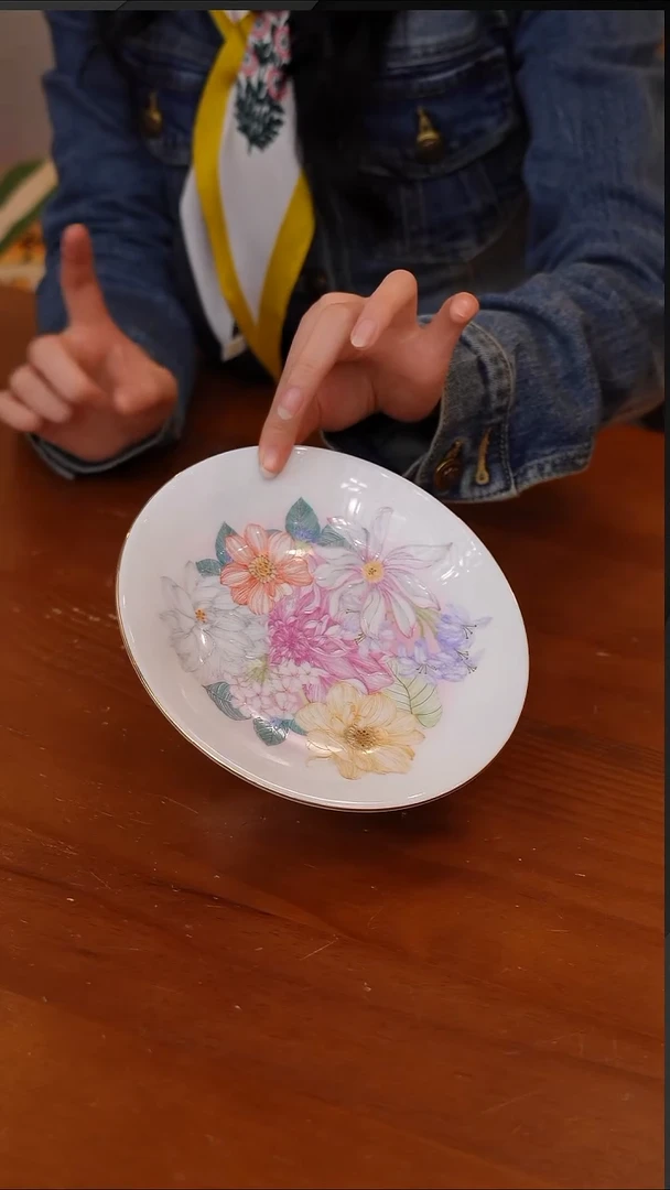 陶50-满庭芳 7.5英寸高脚水果盘单品瓦楞盒装