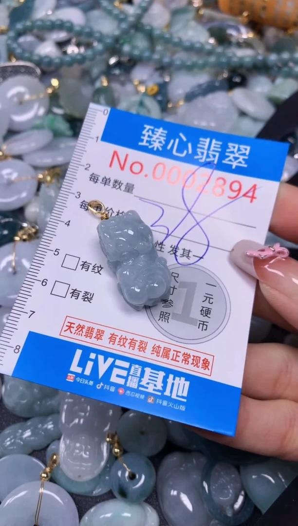 【闪购商品】翡翠颈饰未镶嵌含绳0002894