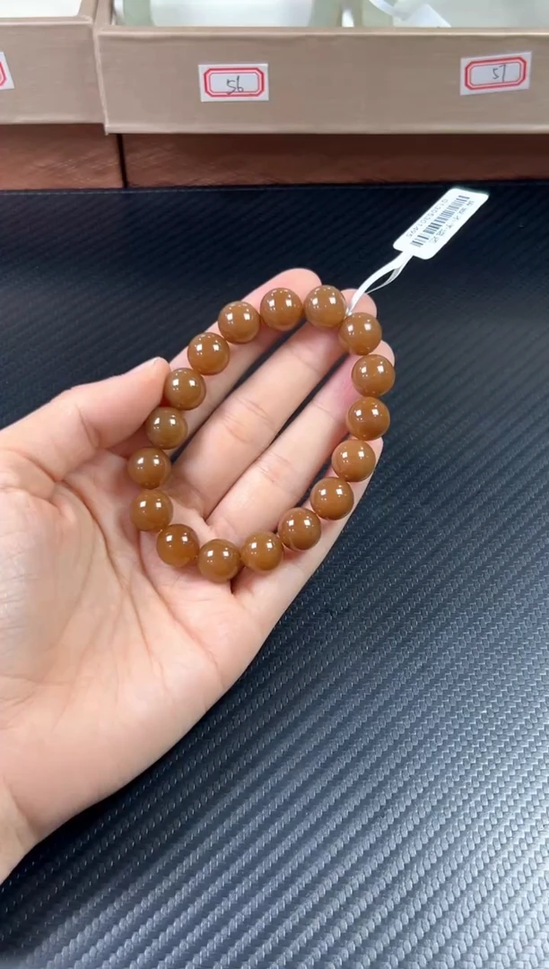 未镶嵌手串和田玉洛*若羌微色差卡12mk