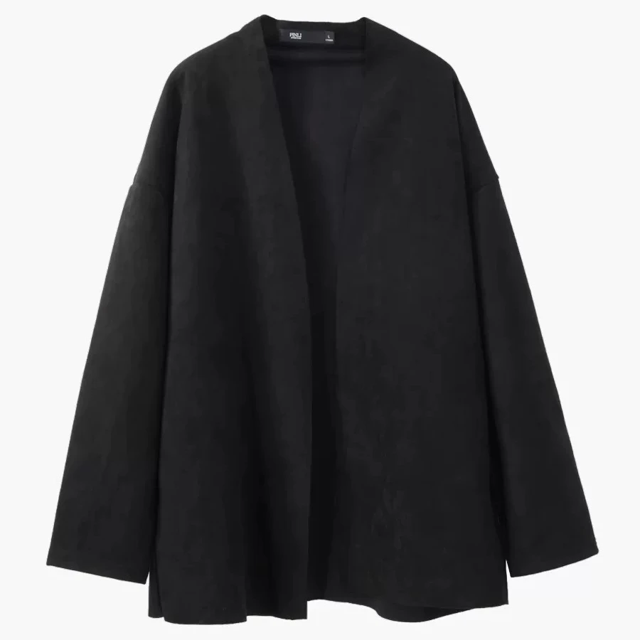 ChuiS200麂皮绒质感薄外套高级感小众设计师休闲开衫西装外套宽松