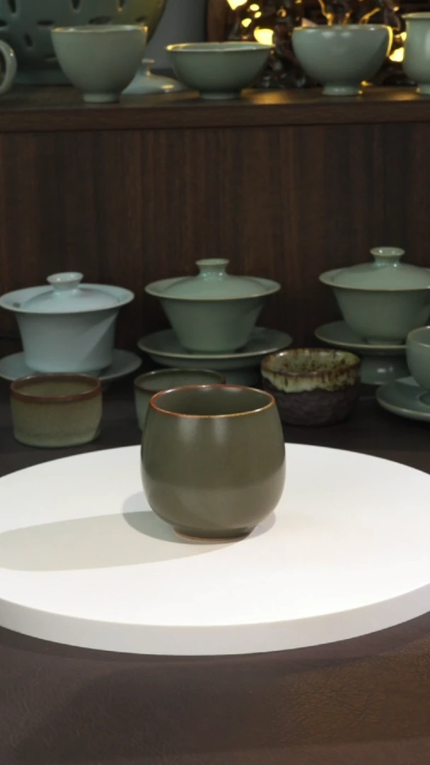 無*宣宝汝瓷原矿原釉作品