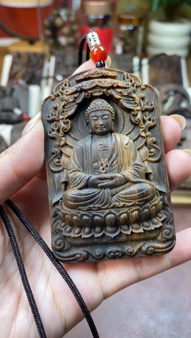 木木雕款芽庄 十二生肖守护 大日如来 8cm 送 养香瓶