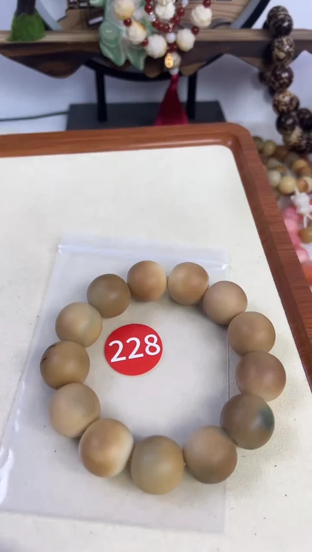 菩提根/象牙果手串23.5干磨微瑕228