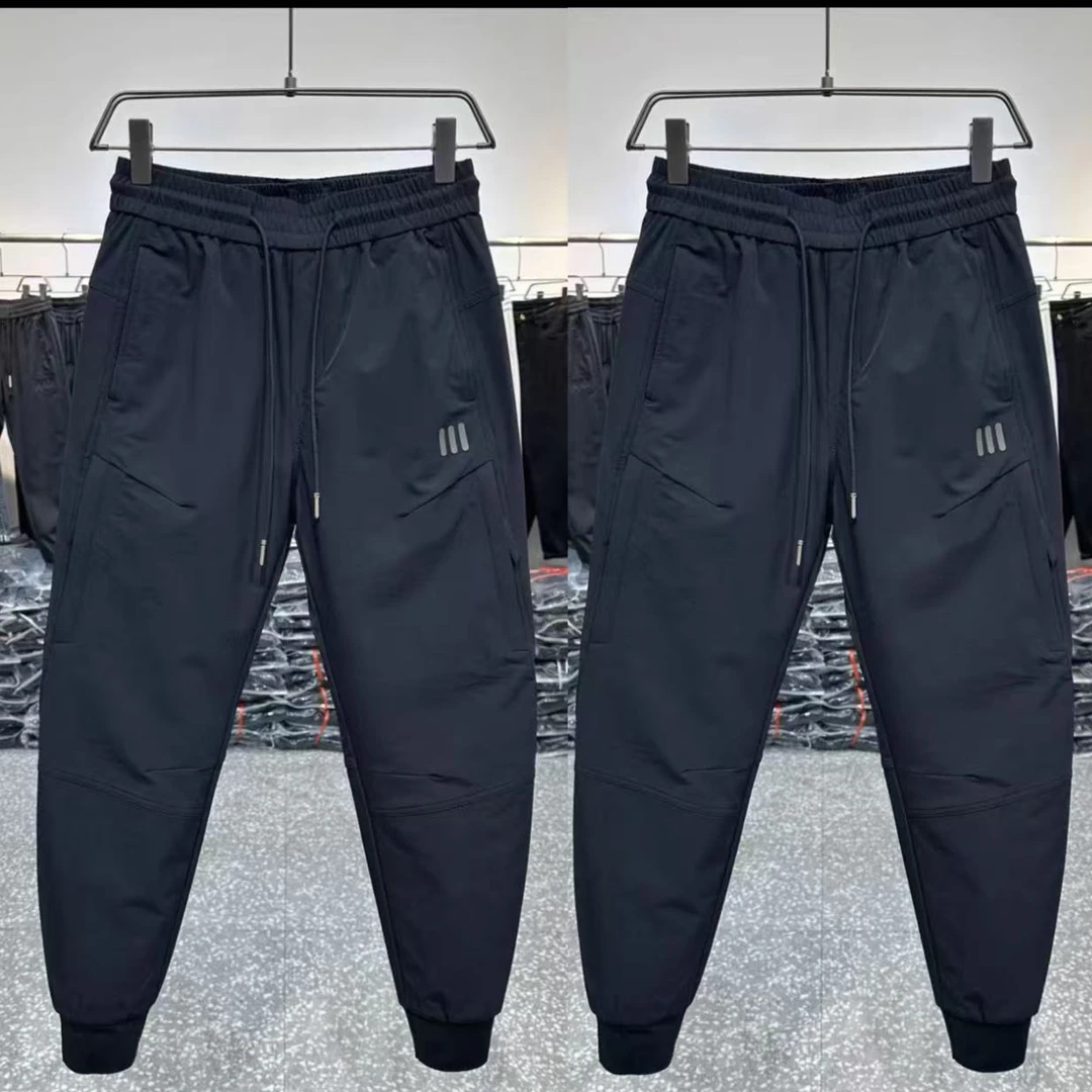 秋冬新款男士工装裤加绒加厚运动裤束脚卫裤宽松潮牌哈伦裤束脚裤