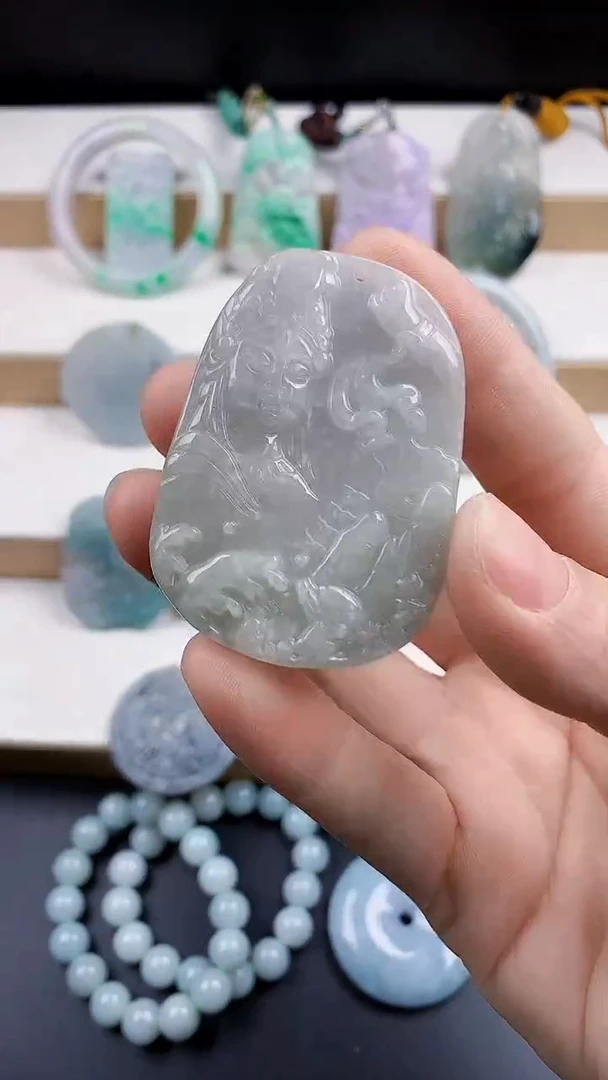 颈饰未镶嵌翡翠天然翡翠吊坠挂件