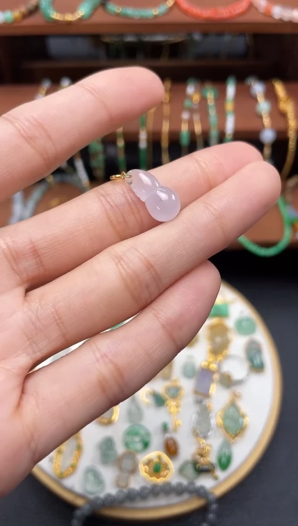 【闪购商品】翡翠吊坠(不含链)18K金镶嵌一个   JK719