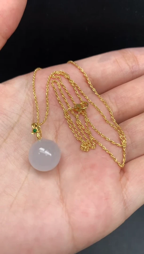 翡翠18K金镶嵌颈饰套链